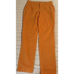 Eddie Bauer Pumpkin Orange women's pants sz 6 Legendwash Mid rise Stretch Chino